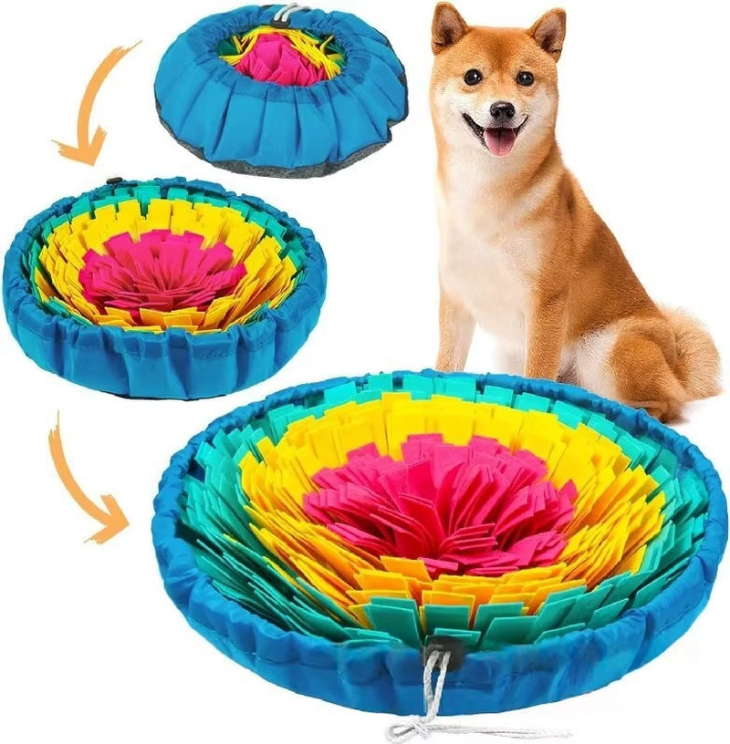 New Pet Sniffing Pad Flower-Shaped Slow Food Pad Olfactory Training Educational Mat Pet Toy Dog Sniffing Mat