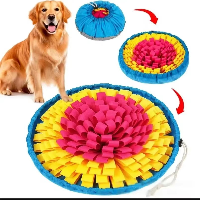 New Pet Sniffing Pad Flower-Shaped Slow Food Pad Olfactory Training Educational Mat Pet Toy Dog Sniffing Mat