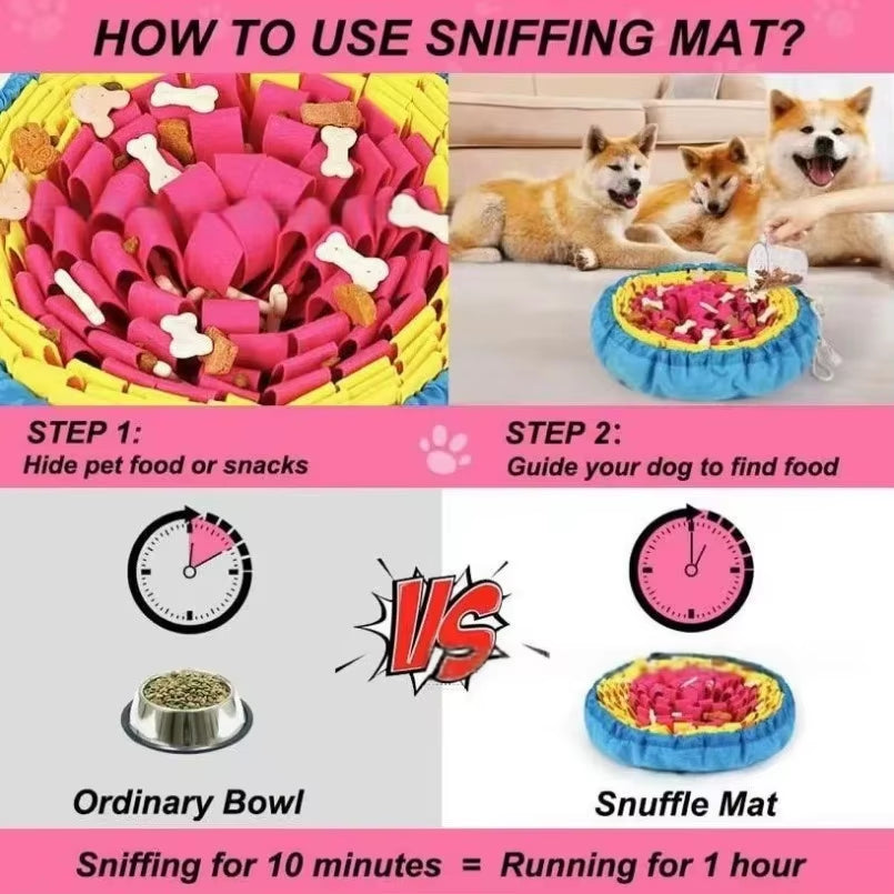 New Pet Sniffing Pad Flower-Shaped Slow Food Pad Olfactory Training Educational Mat Pet Toy Dog Sniffing Mat