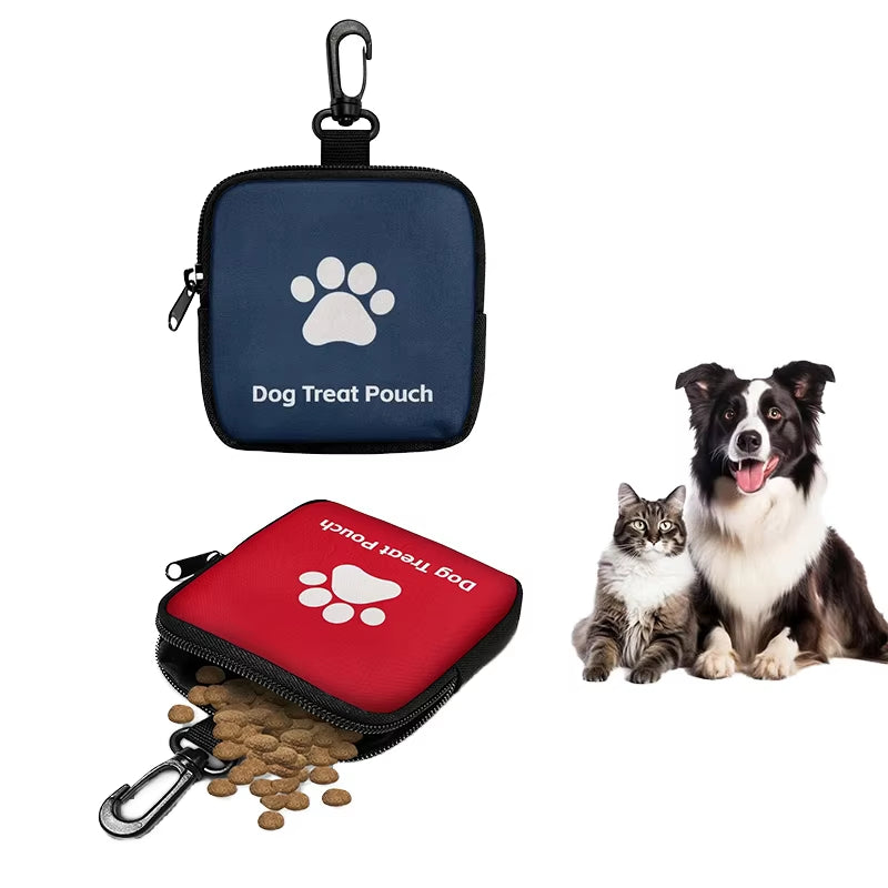Portable Eco-Friendly Oxford Dog Training Snack Bag with Zipper Closure Cross-Border New Pet Accessory