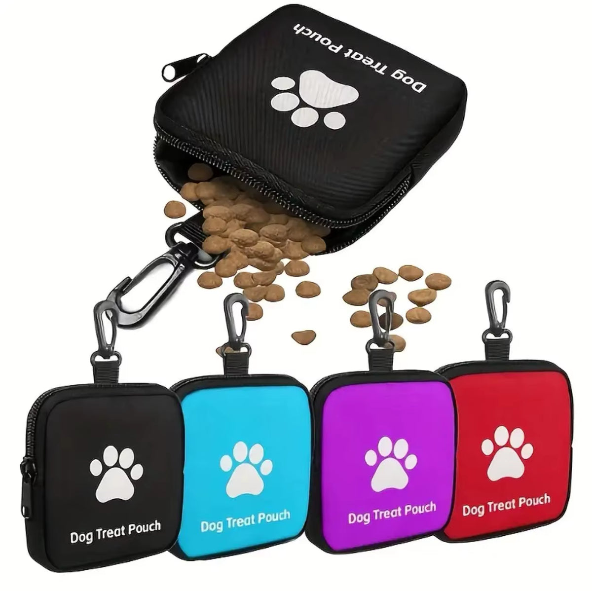 Portable Eco-Friendly Oxford Dog Training Snack Bag with Zipper Closure Cross-Border New Pet Accessory