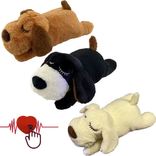 Cross-Border Interactive Plush Heartbeat Anxiety-Soothing Sleep Aid Chew Toy for Dogs and Cats