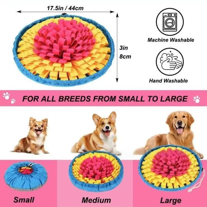 New Pet Sniffing Pad Flower-Shaped Slow Food Pad Olfactory Training Educational Mat Pet Toy Dog Sniffing Mat