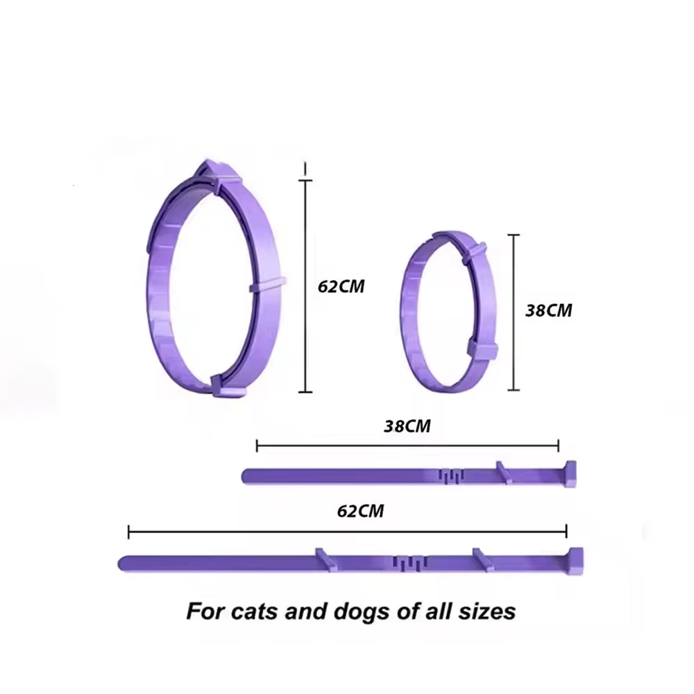 Wholesale Hot Sale Adjustable Pet Pheromone Calming Collar for Cats Dogs Solid Color OEM Label Anxiety Reduction Collar
